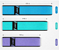 Posilovací odporový pás/guma LiveUp HIP BAND - L - Modrá