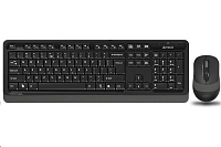 A4tech set klávesnice + myš, FG1010 FSTYLER, bezdrátová, šedá