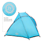 Plážový stan NILS Camp NC3039, modrý
