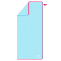 Ručník z mikrovlákna NILS aqua NAR13 světle modrý/růžový