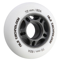 Matná kolečka NILS Extreme PU 72x24 82A, bílá, 4 ks