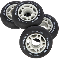 Matná kolečka NILS Extreme PU 72x24 82A, černá, 4 ks