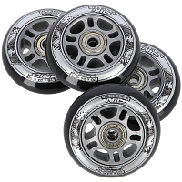 Sestava černých PU koleček 76x24 + ložiska ABEC9 NILS EXTREME