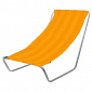 Židle plážová rozkládací SEDCO 95x58x51 cm - oranžová