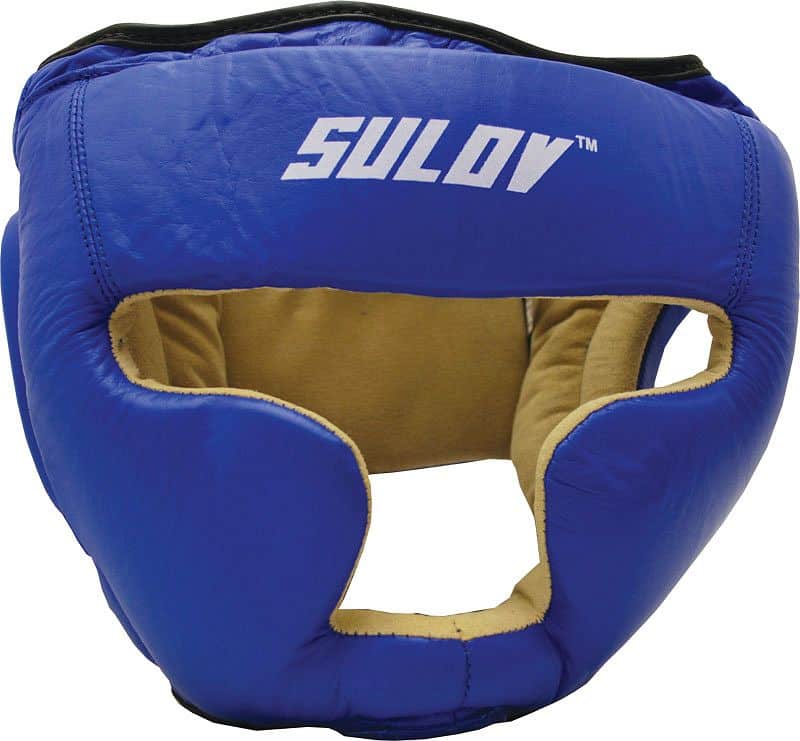 Chránič hlavy uzavřený SULOV®, kožený, modrý Box velikost: L