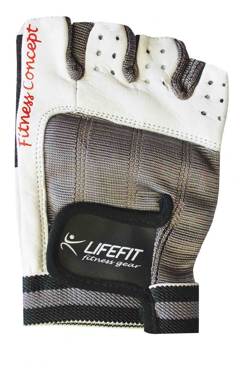 Lifefit Fitnes rukavice LIFEFIT PRO, vel. M, bílé Oblečení velikost: S