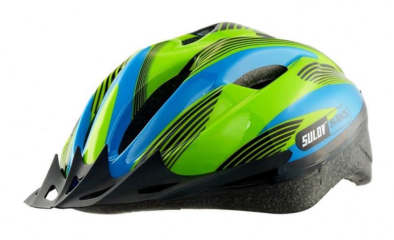 Dětská cyklo helma SULOV® JR-RACE-B, modro-zelená Helma velikost: S