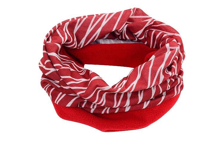 Sulov Sportovní šátek s FLÍSEM červeno bílý