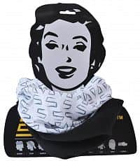 SULOV Sportovní šátek s flísem , bílo-černý