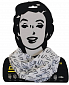 SULOV Sportovní šátek s flísem , bílo-černý