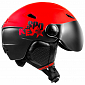Spokey JASPER lyžařská přilba s čelním sklem, černo-červená, vel. L/XL