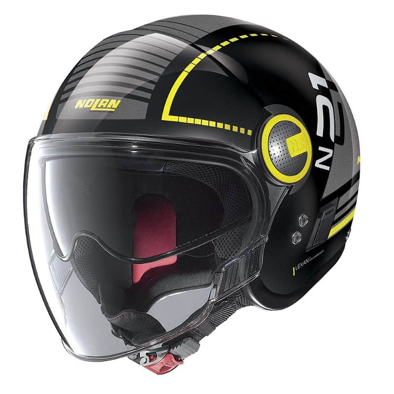 Moto helma Nolan N21 Visor Runabout Barva Metal Black-Yellow, Velikost S (56)