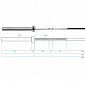 Olympijská osa HMS PREMIUM GO901 220 cm x 50 mm + rychlouzávěry ZG1500