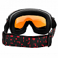 Spokey RED ROCK lyžařské brýle černo-červené