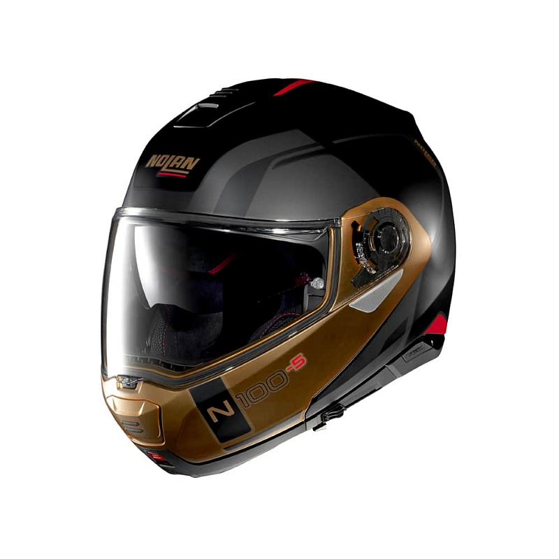 Moto helma Nolan N100-5 Consistency N-Com P/J Barva Flat Black-Bronze, Velikost S (56)