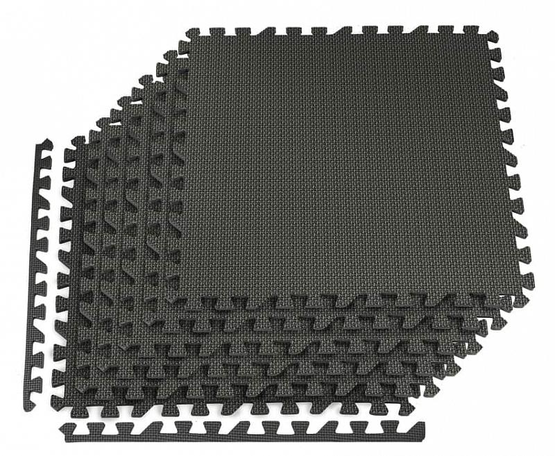 Pěnová podložka Puzzle 60x60x1,2 cm sada 6ks SPRINGOS FM0003 černá