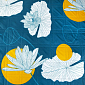 Spokey PICNIC HOOP Pikniková deka kulatá, vzor květiny, průměr 180 cm
