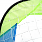Spokey GOALKEEPER samorozkládací fotbalová branka 2 ks, zeleno-modrá