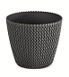 Květináč SPLOFY ECO WOOD 18,7 cm - barva: antracit ECO