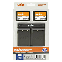 Set Jupio 2x Battery BLX-1 2280mAh + USB Dual Charger pro OM system