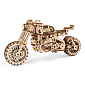 Hračka Ugears 3D dřevěné mechanické puzzle UGR-10 Motorka (scrambler) s vozíkem