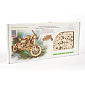 Hračka Ugears 3D dřevěné mechanické puzzle UGR-10 Motorka (scrambler) s vozíkem