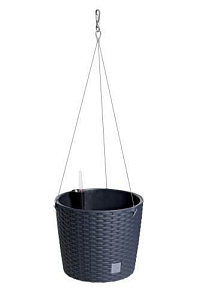 Květináč Prosperplast RATO ROUND W 25,6 cm závěsný antracit