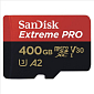 Paměťová karta Sandisk Extreme Pro microSDXC 400 GB  170 MB/s A2 C10 V30 UHS-I U3, adaptér