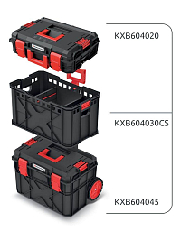 Set kufrů na nářadí a organizéru X BLOCK PRO 546x380x970 mm - barva: černá