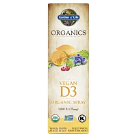 Garden of Life Vitamín D3 Organic Vanilla 1000 IU  - sprej -58ml