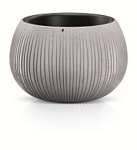 Květináč BETON BOWL s vkladem 18 cm - barva: šedá