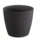 Květináč WHEATY 18,9 cm - barva: antracit