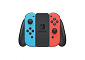 Nintendo Switch console with neon blue&amp;red Joy-Con