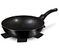 BERLINGERHAUS Pánev WOK s mramorovým povrchem 28 cm Black Rose Collection BH-1638