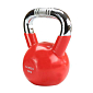 Kettlebell s chromovaným úchopem HMS KTC 10 kg červený