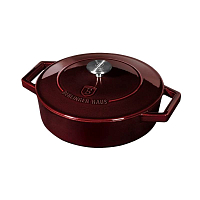 BERLINGERHAUS Pekáč litinový s poklicí 26 cm Burgundy Line BH-6498