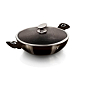 BERLINGERHAUS Pánev WOK s poklicí s mramorovým povrchem 30 cm Shiny Black Edition BH-7115