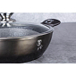 BERLINGERHAUS Pánev WOK s poklicí s mramorovým povrchem 30 cm Shiny Black Edition BH-7115