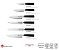 CS SOLINGEN Nůž santoku damascénská nerezová ocel 18 cm KONSTANZ CS-071288