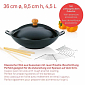 KELA Wok litinový 36 cm s příslušenstvím sada 5 ks KL-77943