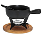 KELA Sýrové fondue COUNTRY nerez / keramika o22 cm KL-16640