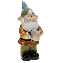 PROGARDEN Zahradní trpaslík porcelán 33 cm modrá čepice KO-252214140modr