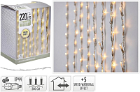 HOMESTYLING Vánoční světelný řetěz VODOPÁD teplá bílá 220 LED / 7 m KO-AX8405800