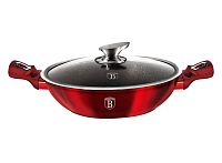 BERLINGERHAUS Wok s poklicí 30 cm Burgundy Edition BH-7110