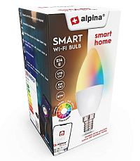 ALPINA-NK Chytrá žárovka LED RGB WIFI bílá + barevná E14 ED-225432