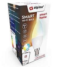 ALPINA-NK Chytrá žárovka LED WIFI bílá stmívatelná E14 ED-225441