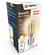 ALPINA-NK Chytrá žárovka LED WIFI bílá stmívatelná E27 806LM ED-225449