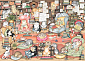 RAVENSBURGER Puzzle Crazy Cats: Bingleyho knižní klub 1000 dílků