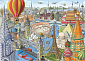 RAVENSBURGER Puzzle Cesta kolem světa za 80 dní 1000 dílků