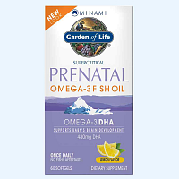 Garden of Life Minami Nutrition Omega-3 prenatální - s příchutí citronu - 60 tobolek